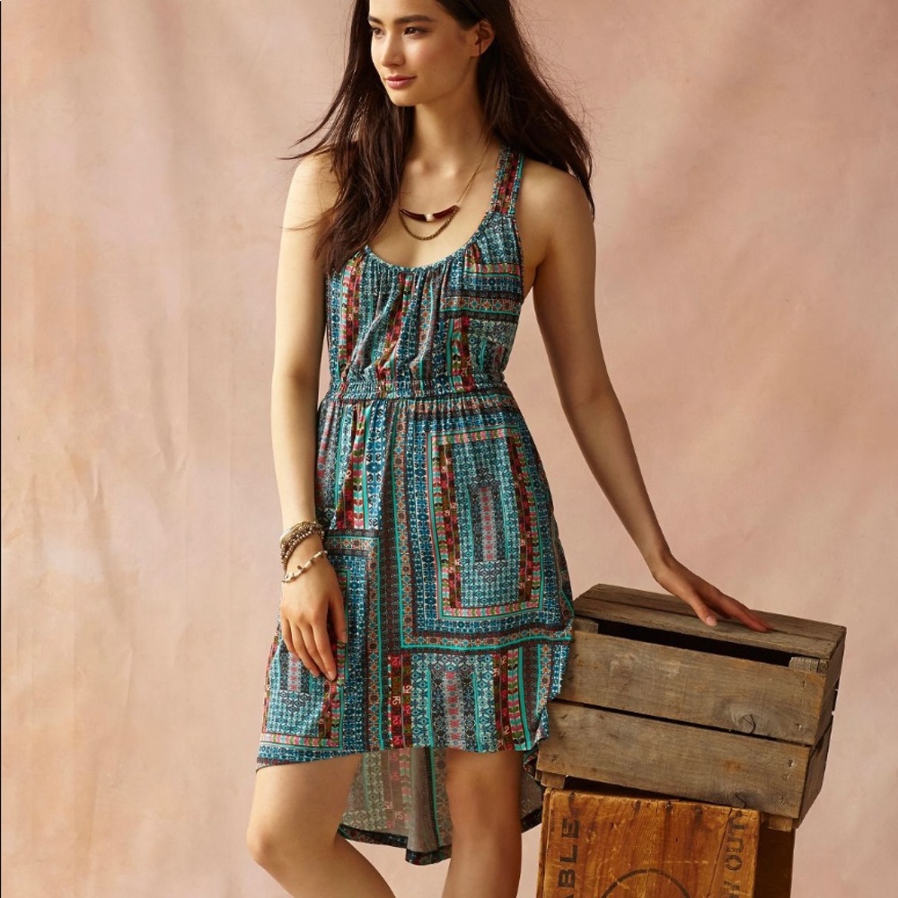 Anthropologie Weston Petites Laguna Racerbck Dress